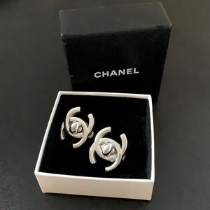 Vintage Chanel ‘CC’ Turnlock Earrings
